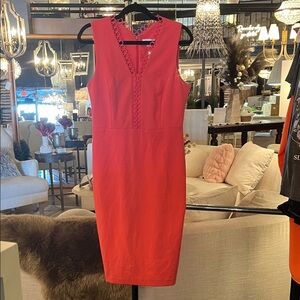 Calvin Klein Vibrant Red Midi Dress